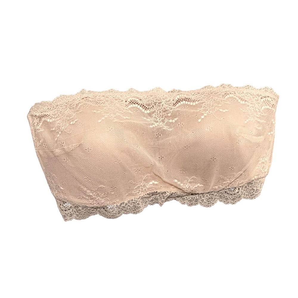 Spanx Strapless Beige Lace Bra Size Large